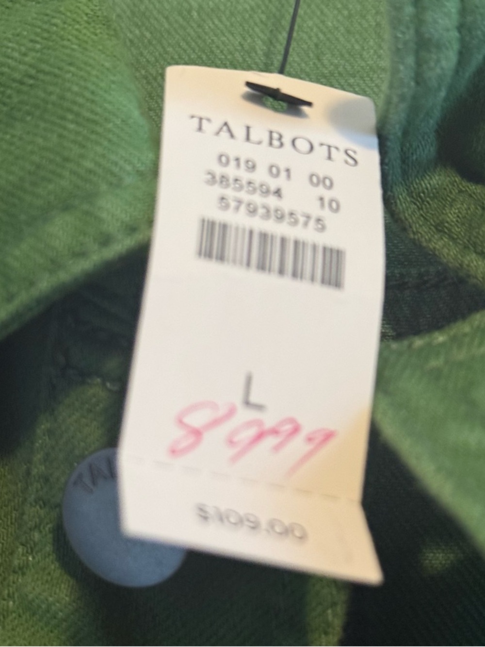 Talbots Olive Green Short-Sleeve Jean Jacket - Picture 3 of 4